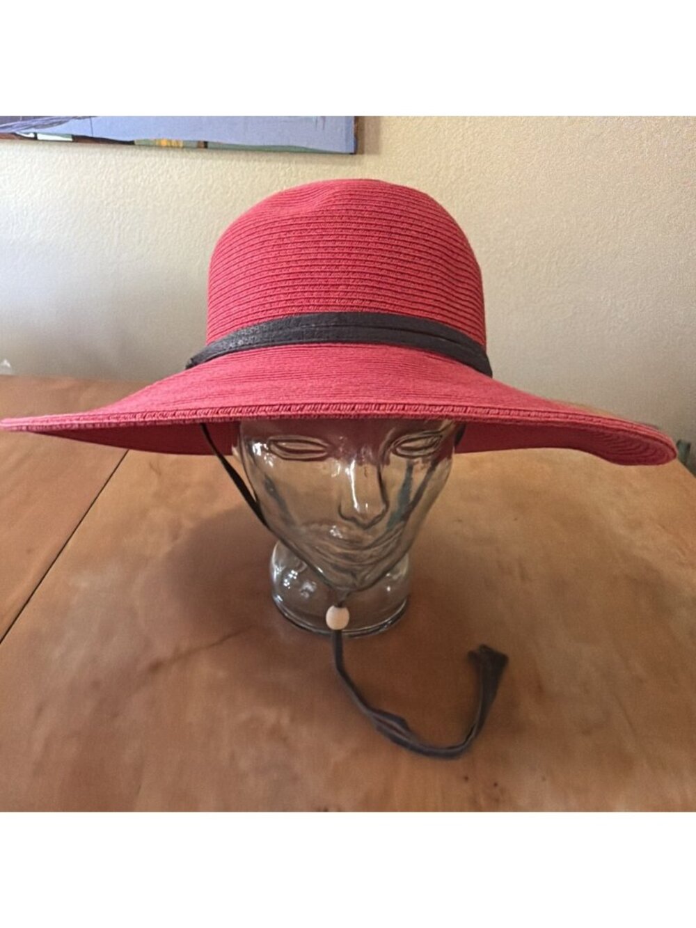 San Diego Hat Co Red Straw Sun Hat UPF 50+ Wide Brim Packable Paper Braid